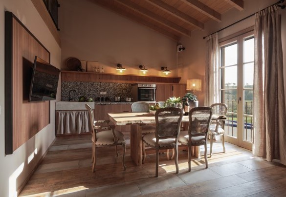 The kitchen in the apartment no. 1 on the first floor – Agriresort Bacaringhe 