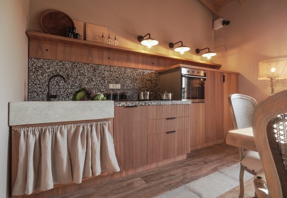 The kitchen in the apartment no. 1 on the first floor – Agriresort Bacaringhe