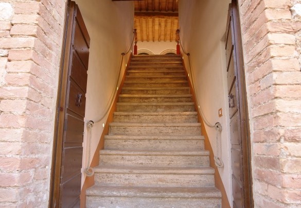 From the entrance on the ground floor an antique stone staircase leads up to the first floor  – Alborata