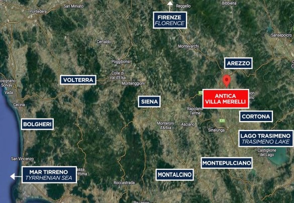 Mappa Antica Villa Merelli 