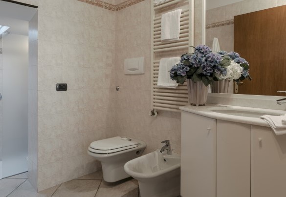 The bathroom with shower – Arcimboldo House