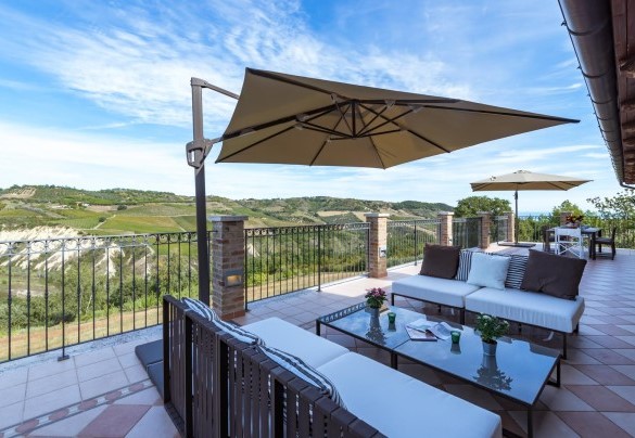 Panoramic view from the furnished terrace - Borgo da Monte 