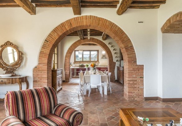The living area compose from living room, dining room and kitchen – Bossoncina 8+1