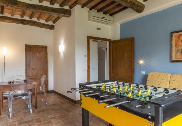 The game room with table football and table – Bossoncina 8+1