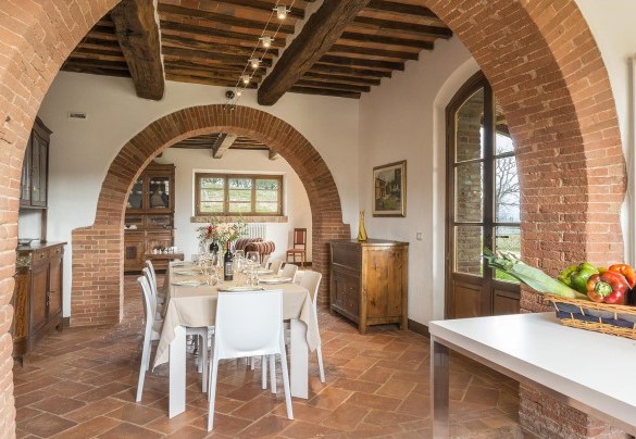 Spacious open space with kitchen, dining area and living room – Bossoncina 8+1