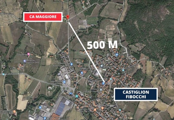 The villa is 500 meters as the crow flies from Castiglion Fibocchi - Ca Maggiore