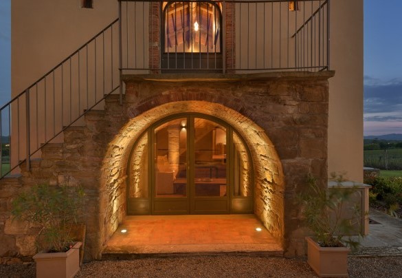 The enlighten front door of the annex – Ca Maggiore