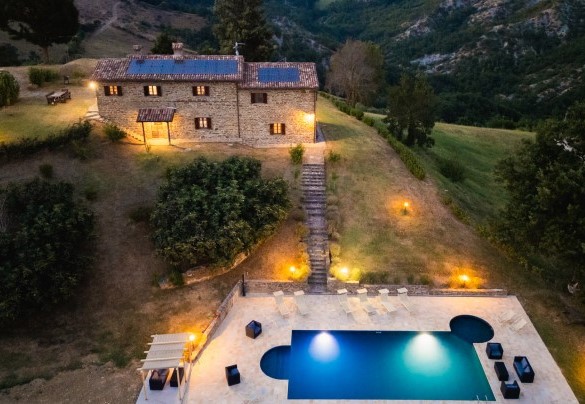 Aerial view in the evening - Ca Quattrocchi
