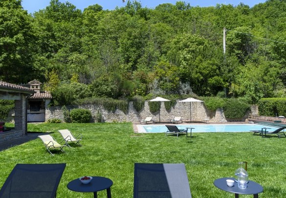 Pool seen from the garden - Ca Seppe