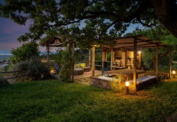 The panoramic gazebo at sunset - Campodalto