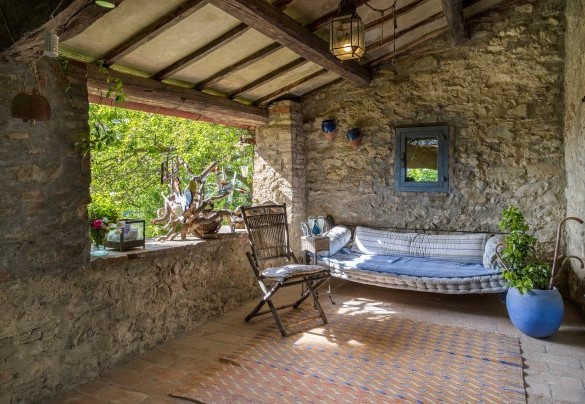 The portico in front of the living area - Campodalto