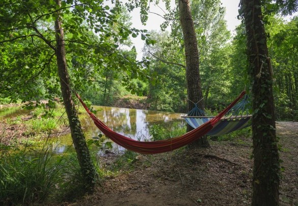 Per chi voglia immergersi nelle fresche acque del fiume Ciuffenna o, dilettarsi nella pesca, sarà sufficiente percorrere pochi metri attraverso il noceto che delimita la proprietà, appena oltre la piscina - Casa al fiume
