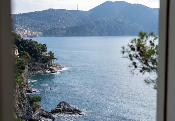 An enchanting view of the Portofino promontory from a living room window – Casa Chiara