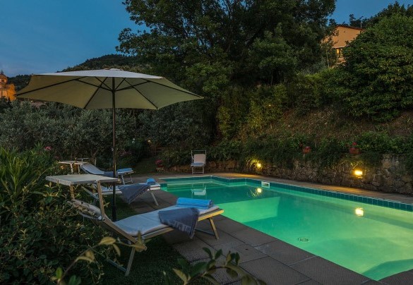 The beautiful swimming pool at night - Casa del Sole