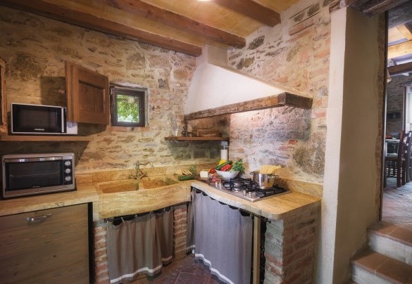 The beautiful buildt-in kitchen in unit 1 - Casa di Pan   