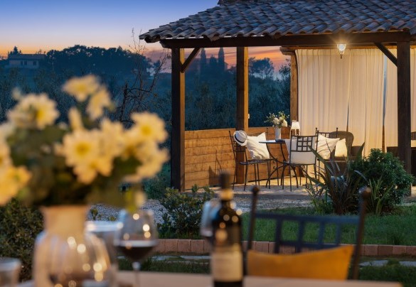 Zona relax al fresco della notte - Casa la Fenice 