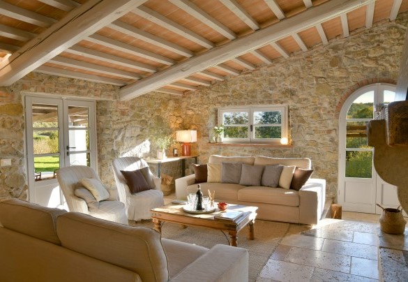 The living area on the ground floor – Casa La Pratellaccia