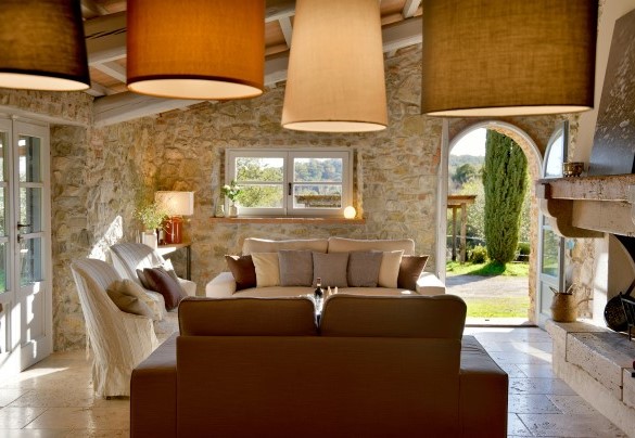The living area on the ground floor – Casa La Pratellaccia