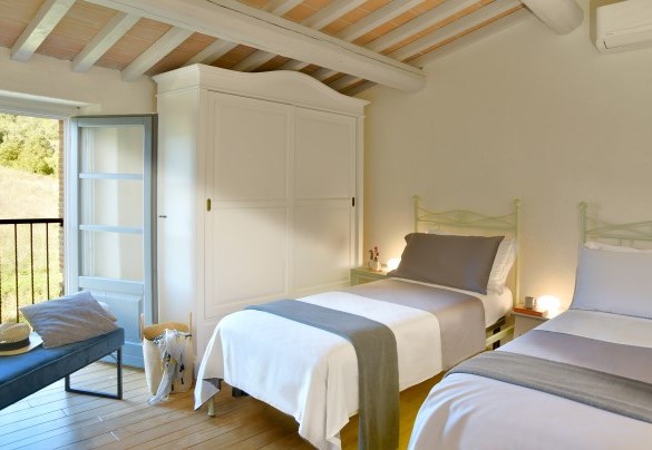 The twin bedroom no. 3 on the first floor – Casa La Pratellaccia