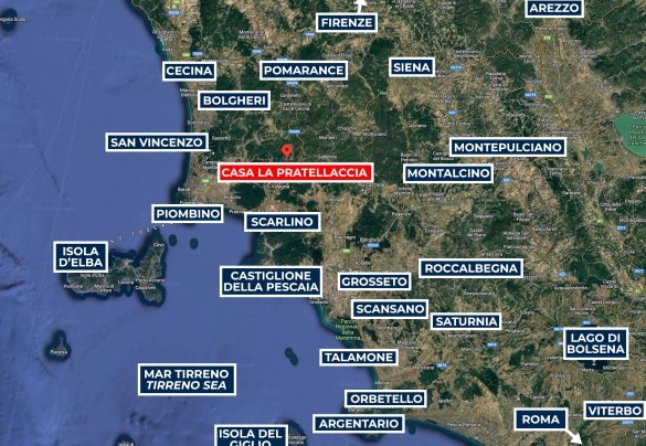 Casa La Pratellaccia - Map