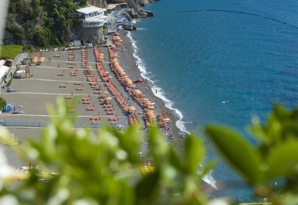 The renowned Spiaggia Grande, a jewel of the Amalfi Coast, seen from the apartment  – Casa Noemi 4+2