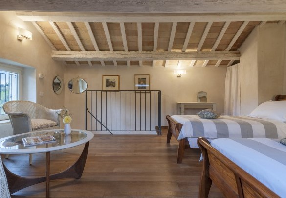 Room with 2 single beds in the loft – Casa Sant'Elia
