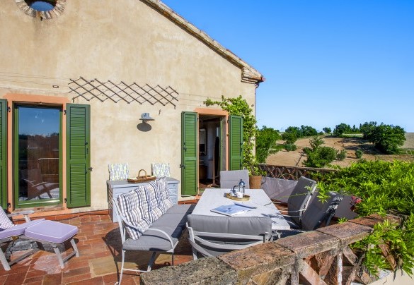 The panoramic terrace on the first floor, accessible from the main suite or from an external staircase – Casa Sant'Elia