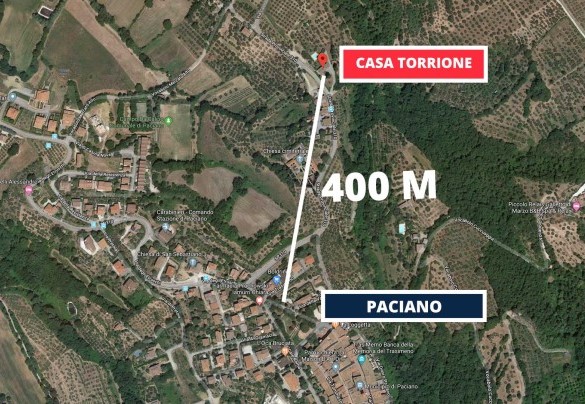 Casa Torrione - Distance from Paciano