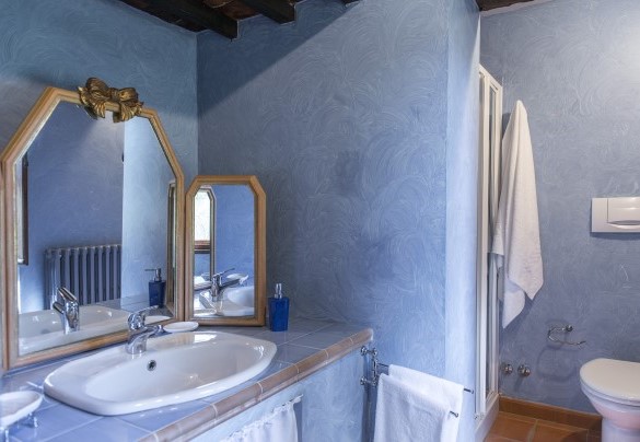 En suite bathroom with shower on the first floor (unit n.1) - Casa Torrione    
