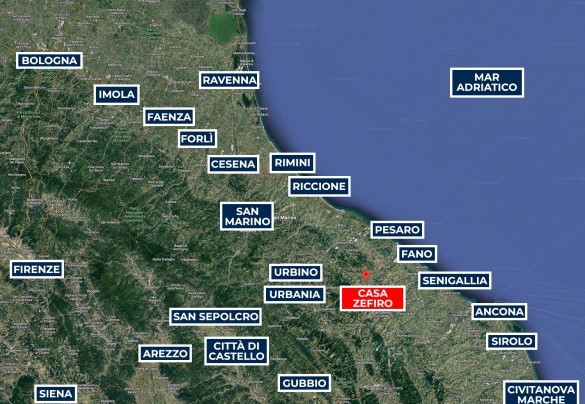 Casa Zefiro - Map