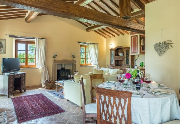 Living room open with direct access to the portico - Casal Parro