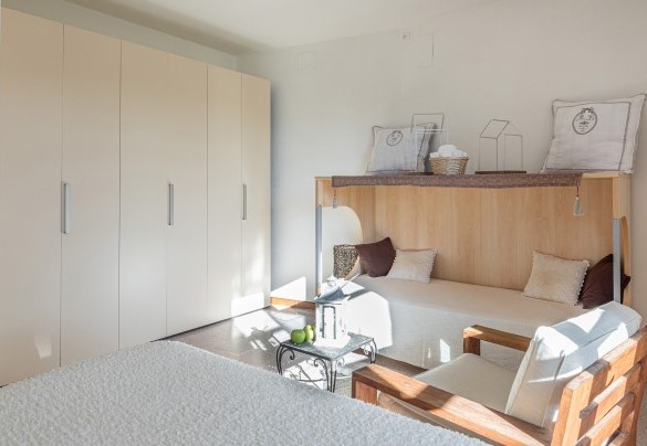 Double bedroom with a single bed connected to the outside - Casale Bella Vita