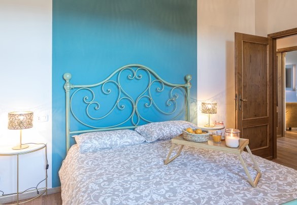 The uniquely styled master bedroom on the first floor - Casale Bella Vita