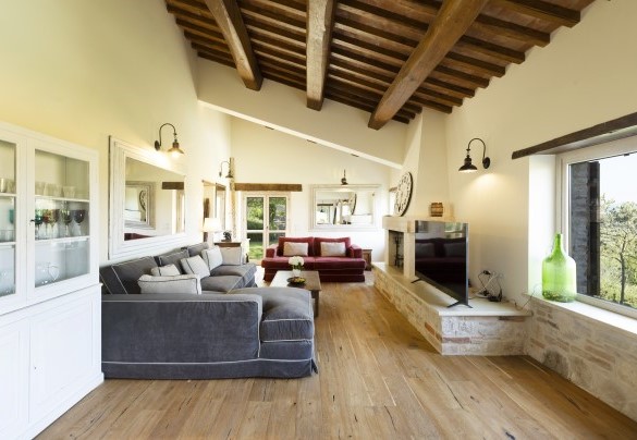 La zona living al piano terra - Casale dei Gelsomini 