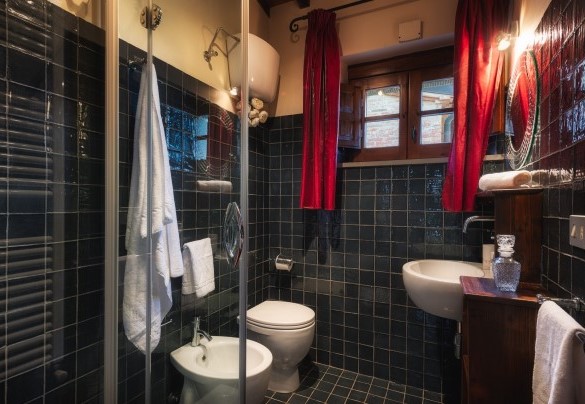 Bagno en suite con doccia nell'annesso - Casale dei Girasoli 