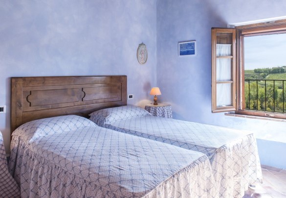 La camera doppia con letti unibili al primo piano con bagno en-suite - Casale Dei