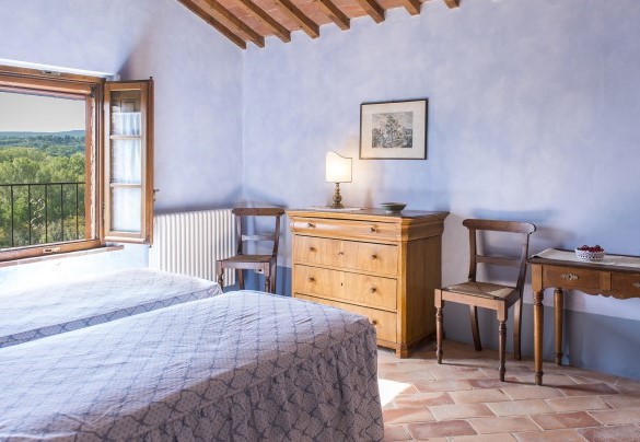 La camera doppia con letti unibili al primo piano con bagno en-suite - Casale Dei