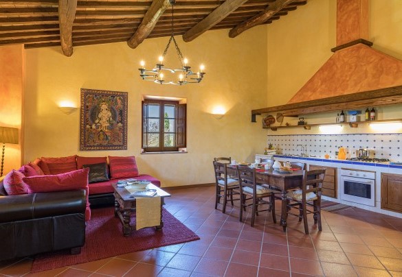 Al piano superiore sono situati un’ulteriore sala da pranzo e cucina- Casale del Viaggiatore