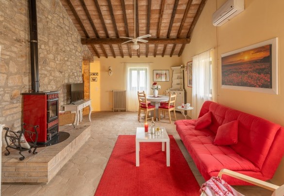 The living area in the annex - Casale delle Farfalle