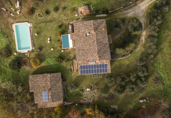 La proprietà vista dall'alto - Casale delle Farfalle