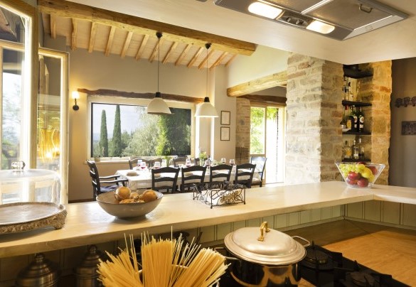 The living area with dining area - Casale delle Lavande