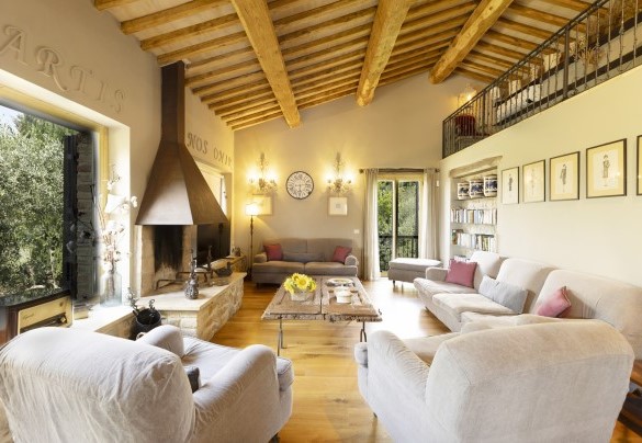 The living area on the ground floor - Casale delle Lavande