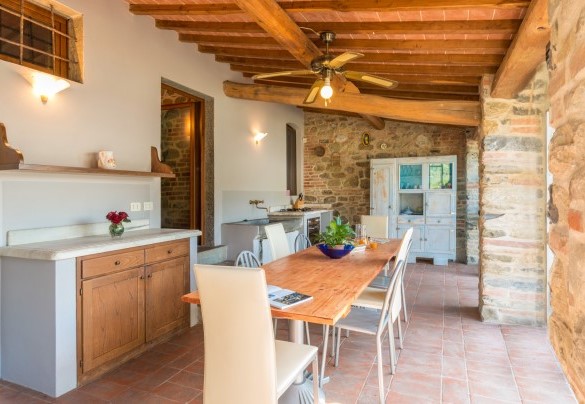 Il porticato attrezzato col forno a legna - Casale La Splendida