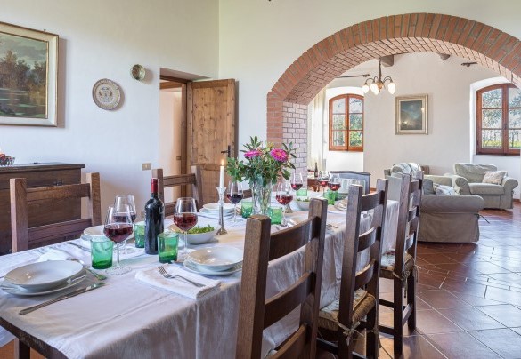 The dining area next to the kitchen - Casale Le Tre Querce 