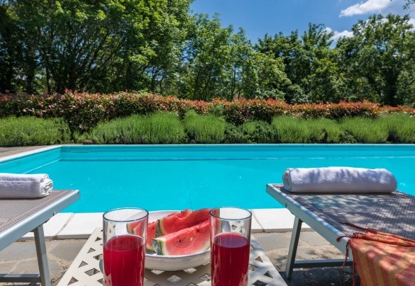 Detail of the pool area - Casale Mollina  