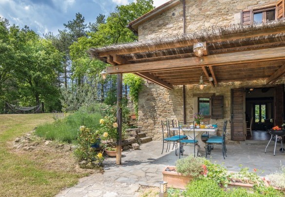 The pergola with bamboo canopy - Casale Mollina  