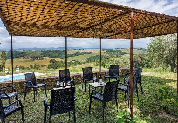 Area relax di fronte alla piscina  - Casale Rasa	