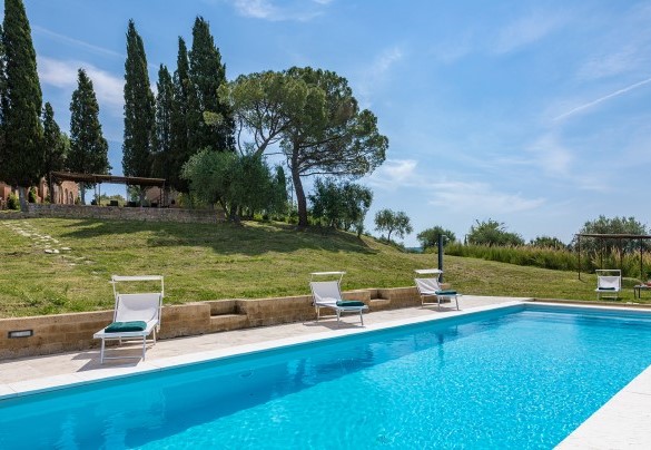 Vista panoramica della piscina- Casale Rasa	