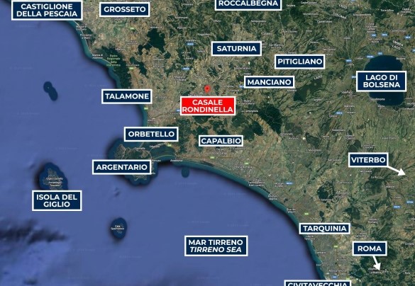 Casale Rondinella - Mappa
