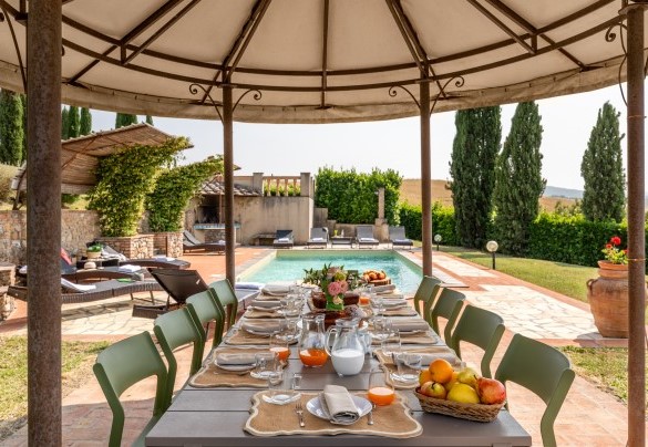 The gazebo equipped in the solarium area- Casale Teatro